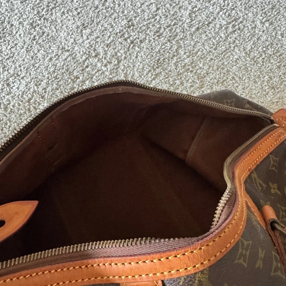 Louis Vuitton Sac Souple Travel Duffle 45 Brown Canvas, Leather Monogram GUC